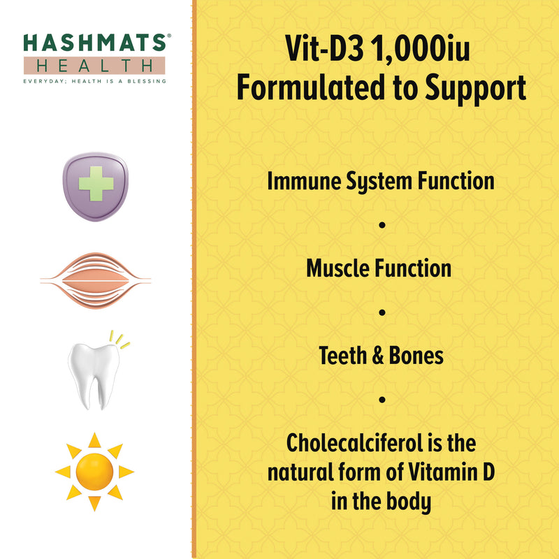 Vitamin D 1000iu Bundle - Vit-D3 by HASHMATS®