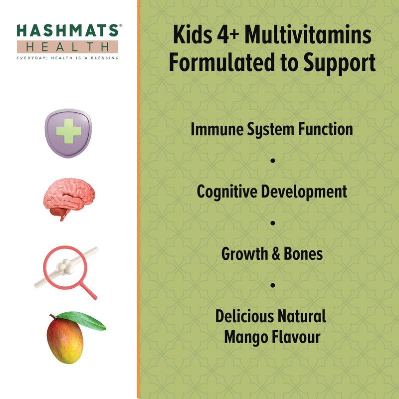 Kids Multivitamins Mango - 22 Nutrients by HASHMATS®